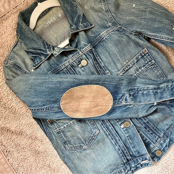1969 Gap vintage jean jacket (circa 2009) with suede elbow patches - Picture 5 of 7